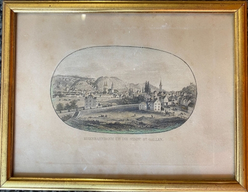 Unbekannt, Stich, Eisenbahndamm um die Stadt St.Gallen