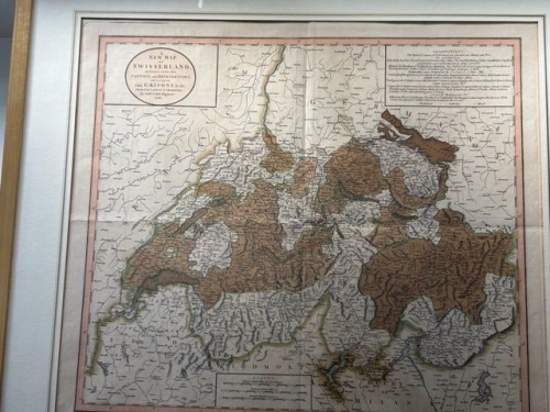 Stich, altes Schweizer Karte