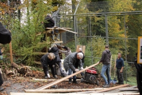 Hands-On im Wildpark Peter und Paul St.Gallen. Alle drei Rotary Clubs gemeinsam fuer die Allgemeinheit. 4. November 2023